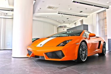 17 Şubat 2011 Ukrayna, Kiev. Lamborghini Gallardo Lp550-2 Valentino Balboni. Editoryal fotoğraf.