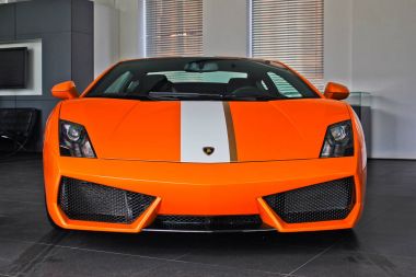 17 Şubat 2011 Ukrayna, Kiev. Lamborghini Gallardo Lp550-2 Valentino Balboni. Editoryal fotoğraf.