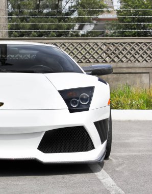 Kiev, Ukrayna; 12 Mayıs 2013. Lamborghini Murcielago IMSA. Araba. Karbon. farlar. Lüks. Ayarlama. Supercar. Editoryal fotoğraf.