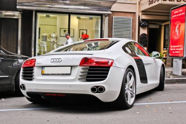 Ukrayna, Kiev; 15 Ağustos 2013; Audi R8. Editoryal fotoğraf.