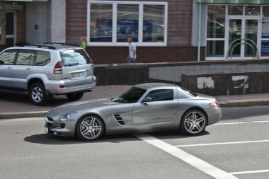 20 Mart 2014; Ukrayna, Kiev; Mercedes-Benz Sls Amg. Editoryal fotoğraf.