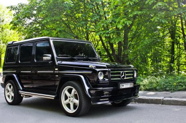 Kiev. 9 Eylül 2016; Mercedes-Benz G55 Amg. Editoryal fotoğraf.