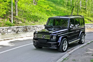 Kiev. 9 Eylül 2016; Mercedes-Benz G55 Amg. Editoryal fotoğraf.