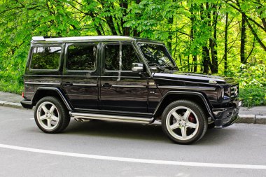Kiev. 9 Eylül 2016; Mercedes-Benz G55 Amg. Editoryal fotoğraf.