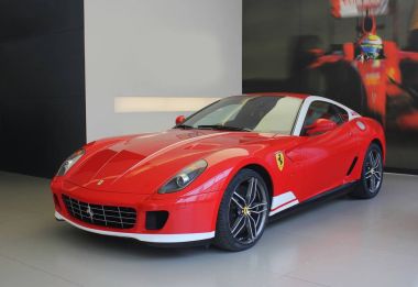 Kiev, Ukrayna, 13 Temmuz 2015. Ferrari 599 Alonso Edition 60f1. Editoryal fotoğraf.