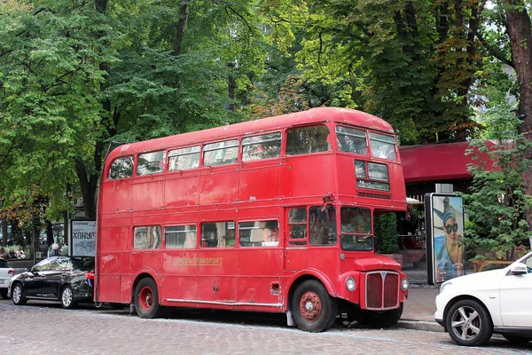 Doubledecker 英国公共汽车在基辅 乌克兰 2017年8月 双层巴士 社论照片 — 图库照片