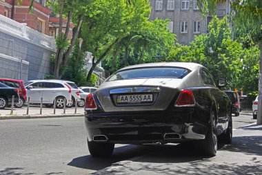 Kiev, Ukrayna. 10 Haziran 2017. Rolls Royce Wraith. Editoryal fotoğraf.
