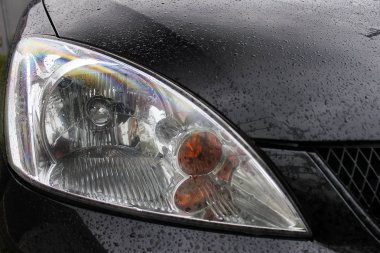 Araba farlar. Lüks farlar. Araba ayrıntıları