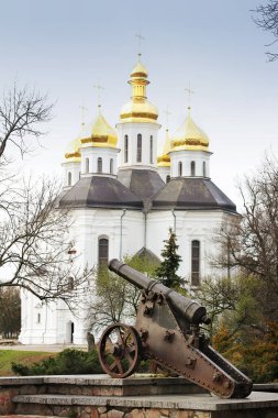 Ağaçlar kilisede. Kilise. Chernigov eski kilisede.