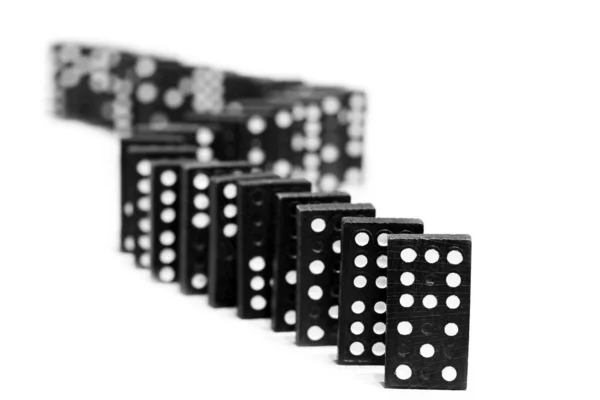 Dominoter Med Vit Bakgrund Spel — Stockfoto