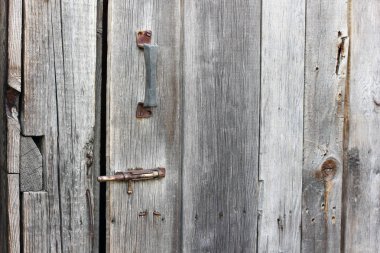 Eski kapılar. Tahta tahtaların arka planı. Ahşap arkaplan