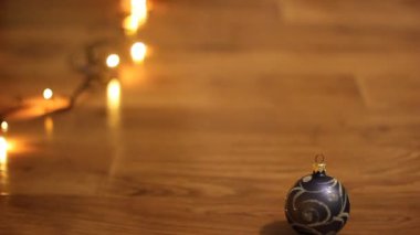 Christmas background. New Years lights. New Years toys