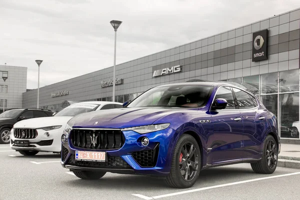 Kiev Ukraine April 2020 Two Maserati Levante Luxury Cars Parked — Stock Photo, Image