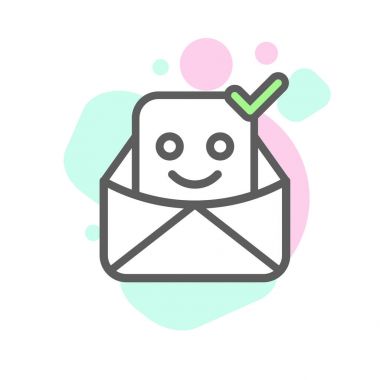 E-posta ile bir çok varyasyon Emoji ifade yüz teslim vektör. Modern düz simgesi tasarım.