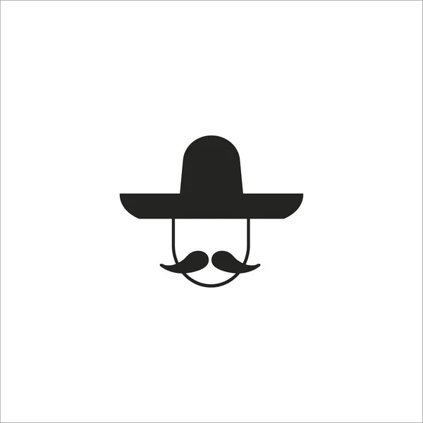 Mexican person with sombrero — Stock Vector