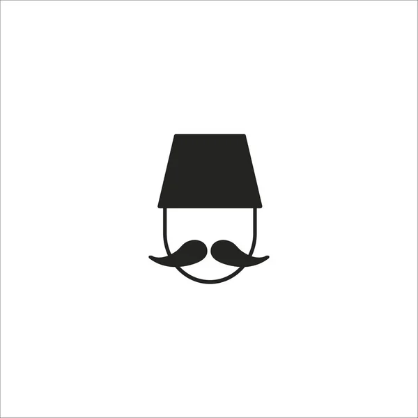 Türkischer Mann mit Schnurrbart und Nationalfez-Hut — Stockvektor