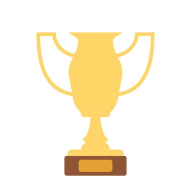 Kazanan kavram. Altın Kupa ve madalya. Vektör çizim