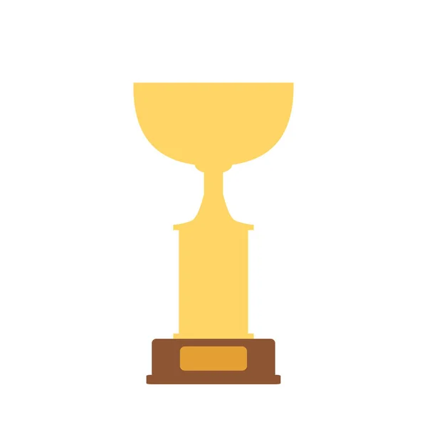 Плоский трофей концепція золотої чашки Векторні ілюстрації. Футбол баскетбол тенісний м'яч золотий переможець концепція чемпіона . — стоковий вектор