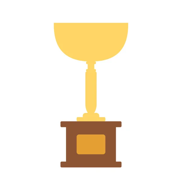 Copa trofeo de oro aislado en el fondo. Primer lugar concepto. Entrega de premios al ganador. Ilustración vectorial — Vector de stock