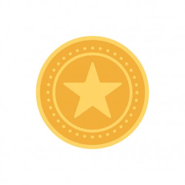 Kabartma ayrıntı yıldız ve yansımaları kavramsal bir zafer kazanan ilk yerleşim başarı ödülü ile vektör altın madalya veya beyaz arka plan üzerinde Kalite