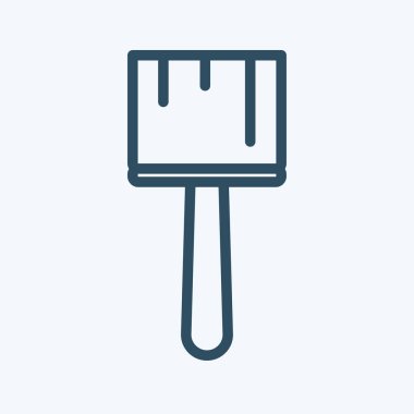 Vektör fırça simgesini veya resimde lineer tarzda