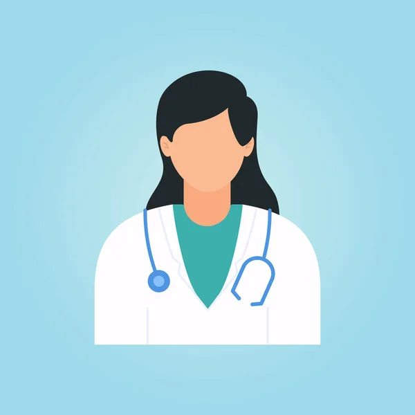 Tıbbi Personel Ikonu Doktor Hemşire Tıbbi Personel Avatarı Vektör Illüstrasyonu — Stok Vektör
