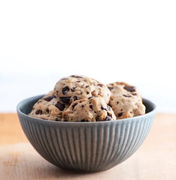 Biscotti Fatti Casa Con Gocce Cioccolato Ciotola — Foto Stock