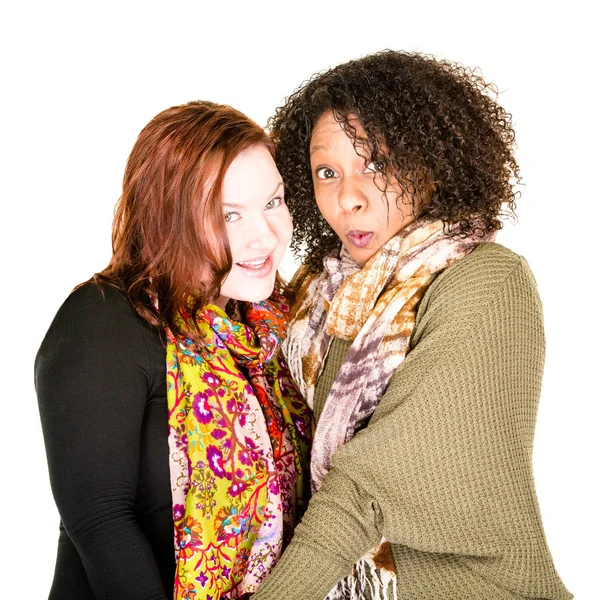 Attractive Lesbian Couple in Scarves — Stock Photo, Image