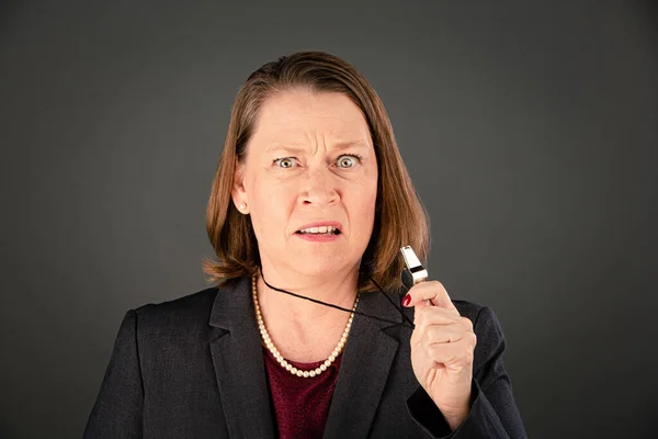 Corporate or Government Female Whistleblower — Stock Photo, Image