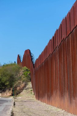 Nogales Sonora 'dan Birleşik Devletler Sınır Duvarı