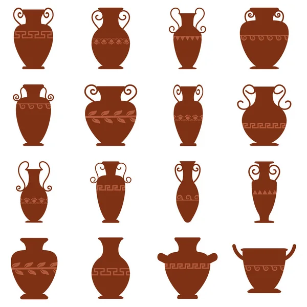 Colección de urnas antiguas — Vector de stock