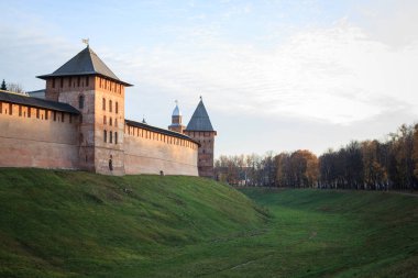 Velikiy Novgorod içinde Kremlin, sonbahar yatay