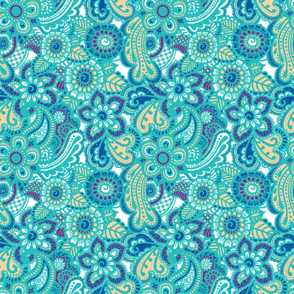 Paisley seamless colorful pattern — Stock Vector