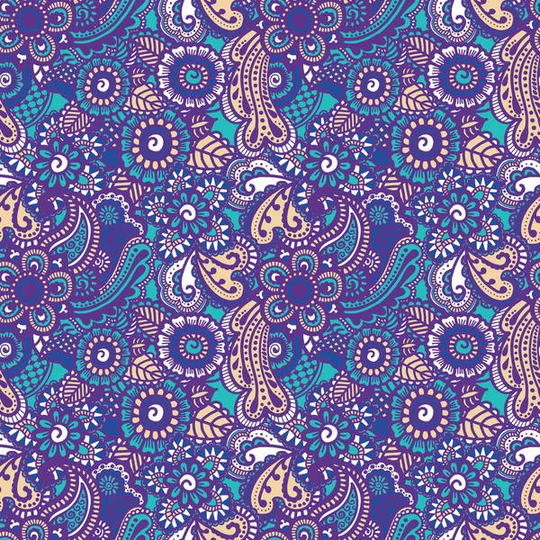 Paisley patrón de colores sin costuras — Vector de stock