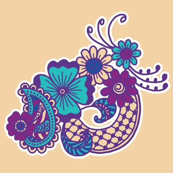 Mehndi ontwerp. Patronen. — Stockvector