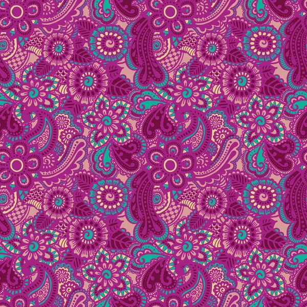 Paisley sem costura padrão colorido — Vetor de Stock