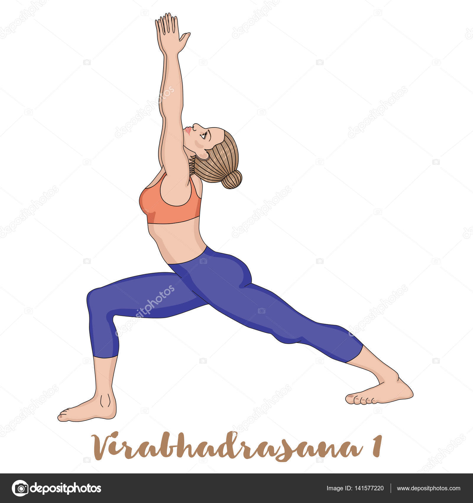 Warrior Pose - Virabhadrasana by Shankar Ramakrishnan - TurningArt