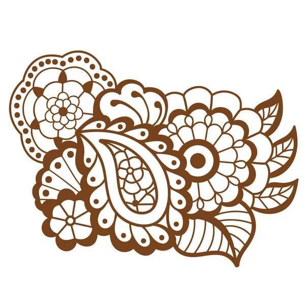 Desenho Mehndi. Padrões . — Vetor de Stock