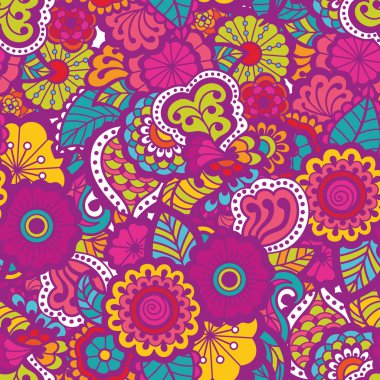 Paisley Dikişsiz renkli desen