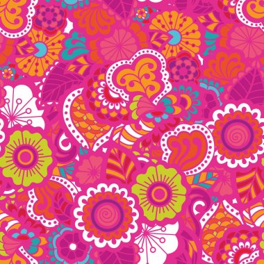 Paisley Dikişsiz renkli desen