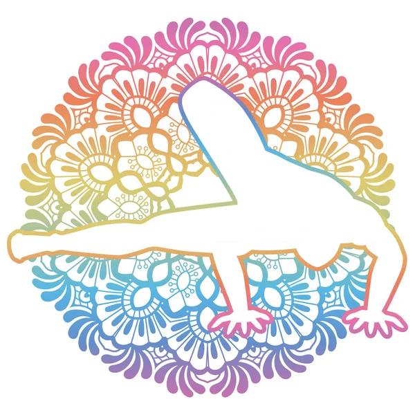 Γυναίκες σιλουέτα. Dragonfly yoga πόζα. Εικονογράφηση διάνυσμα Maksikanagasana — Διανυσματικό Αρχείο