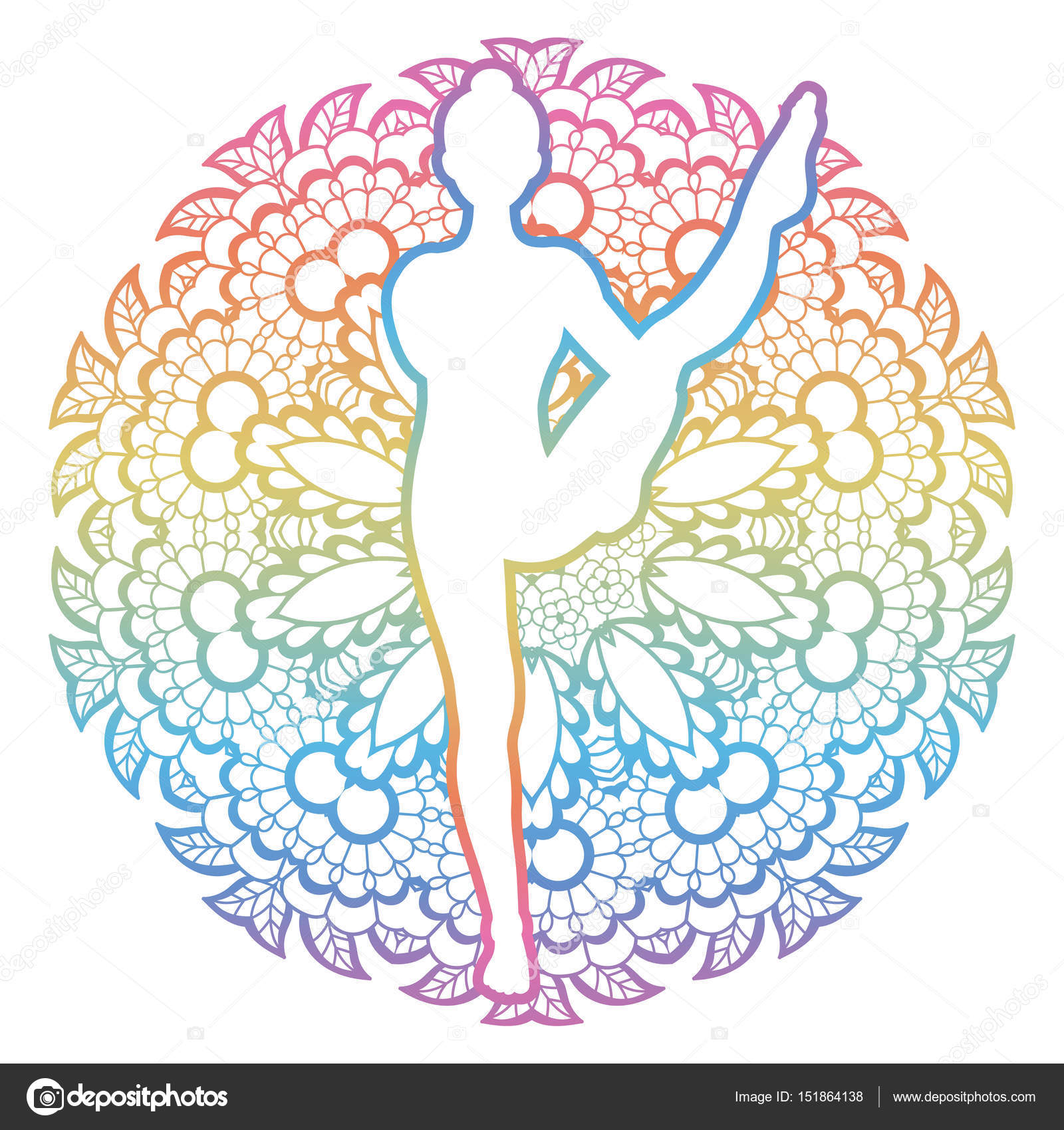 Silhouette De Femme Oiseau De Paradis Pose De Yoga Svarga