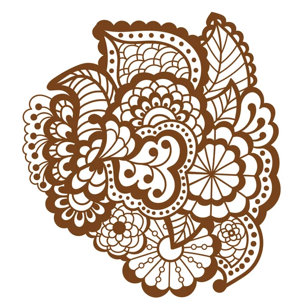 Mehndi design. Mönster. — Stock vektor