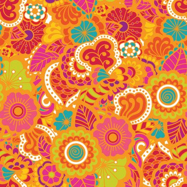 Paisley Dikişsiz renkli desen