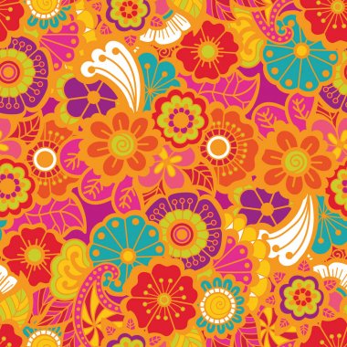 Paisley Dikişsiz renkli desen