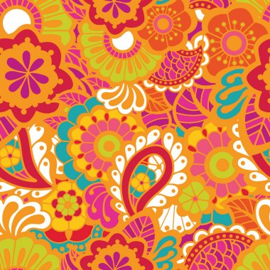 Paisley Dikişsiz renkli desen