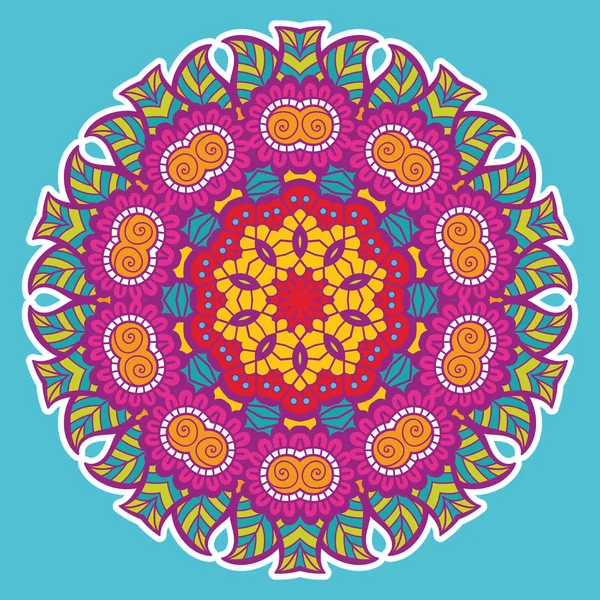 Runde bunte Mandala. — Stockvektor