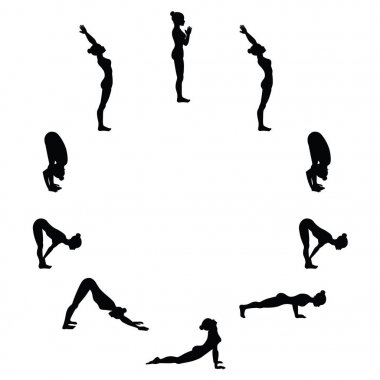 Güneşi selamlama. Surya namaskara A. Yoga sırası.