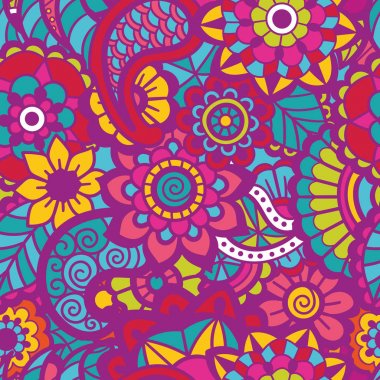 Paisley Dikişsiz renkli desen
