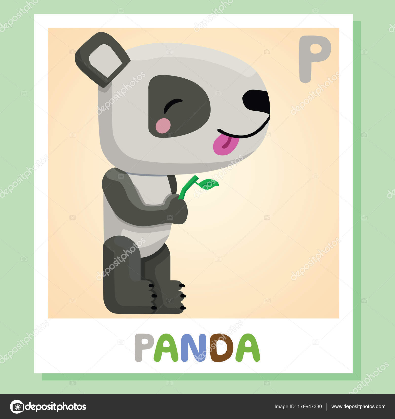 P Is For Panda Letter P Panda Cute Illustration Animal Alphabet Stock Vector Image By C Comotom0